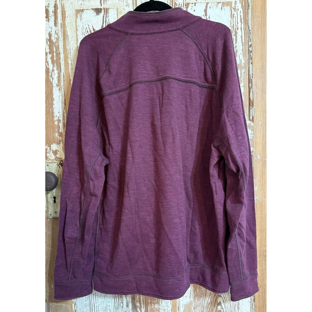 Tommy Bahama Reversible 1/4 Zip Pullover Cotton Blend Shirt - Size XL - Picture 2 of 8